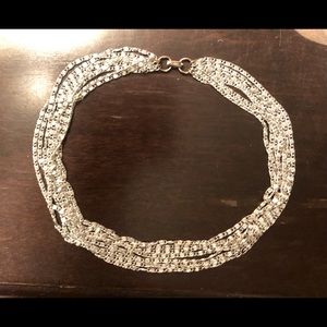 SARAH COVENTRY SILVER MULTISTRAND CHOKER/BRACELET